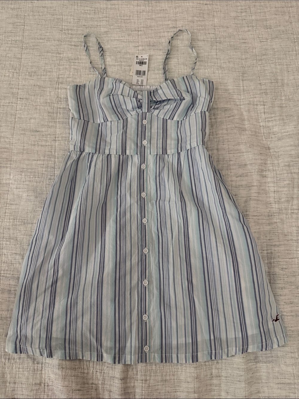 Hollister Blue and White Striped women Summer Sundress